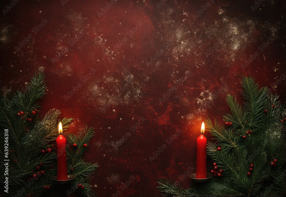 Christmas background with candles