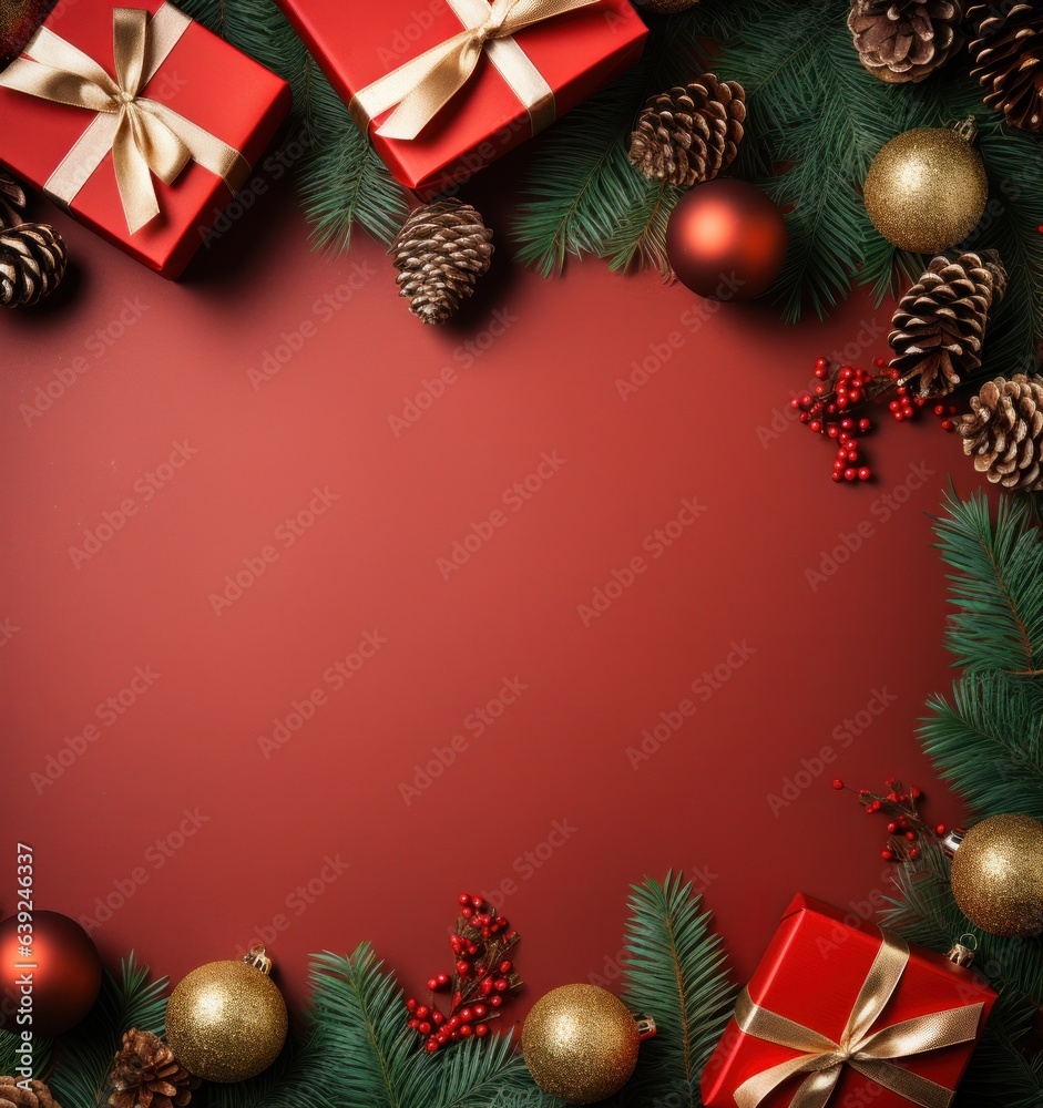 Abstract Christmas frame background