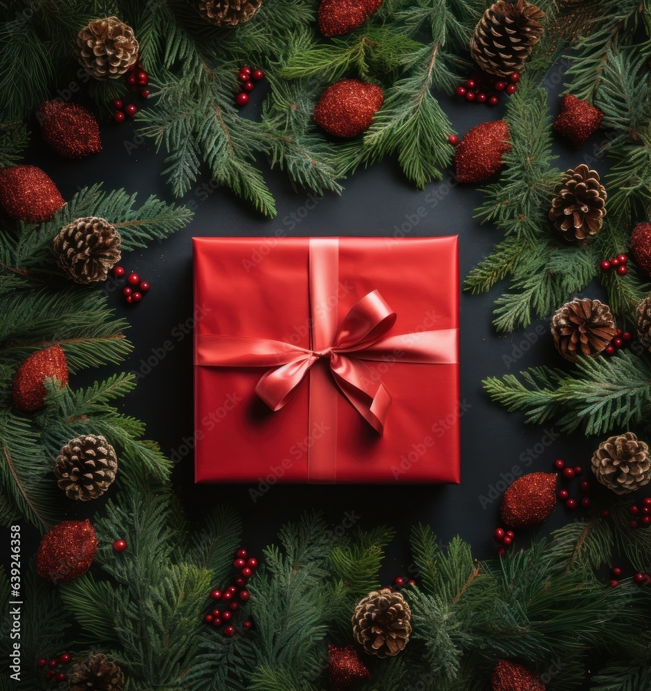 Abstract Christmas frame background