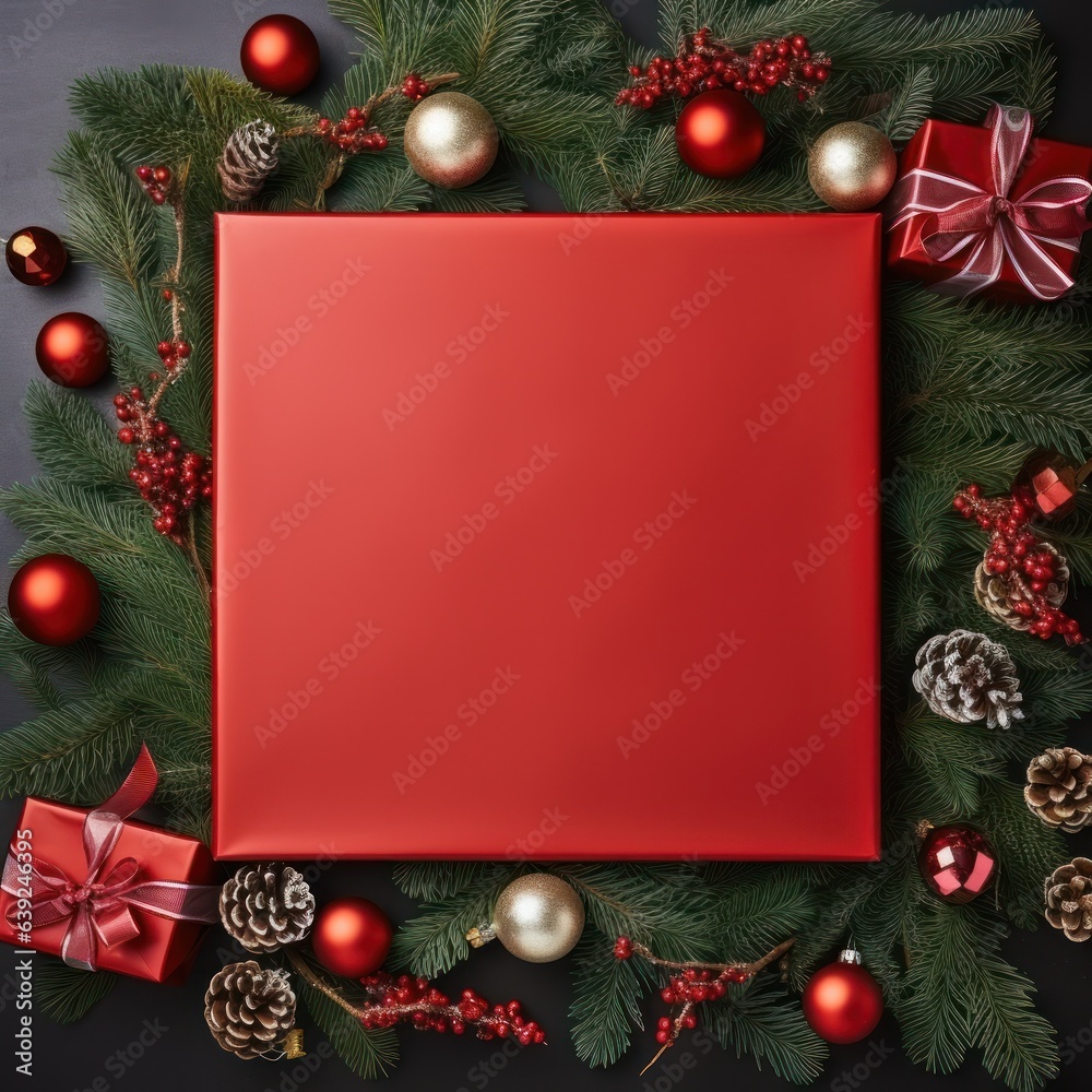 Abstract Christmas frame background