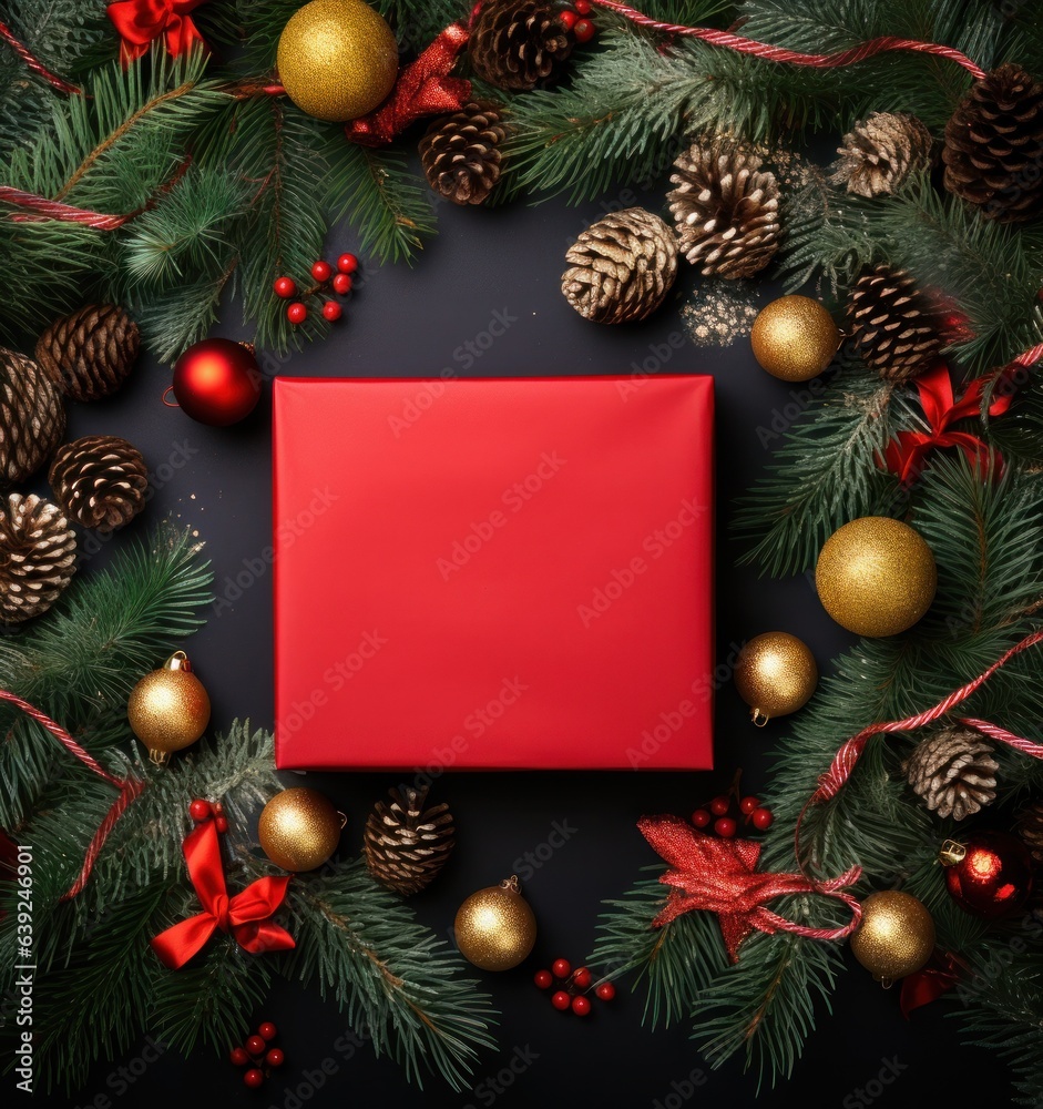 Abstract Christmas frame background