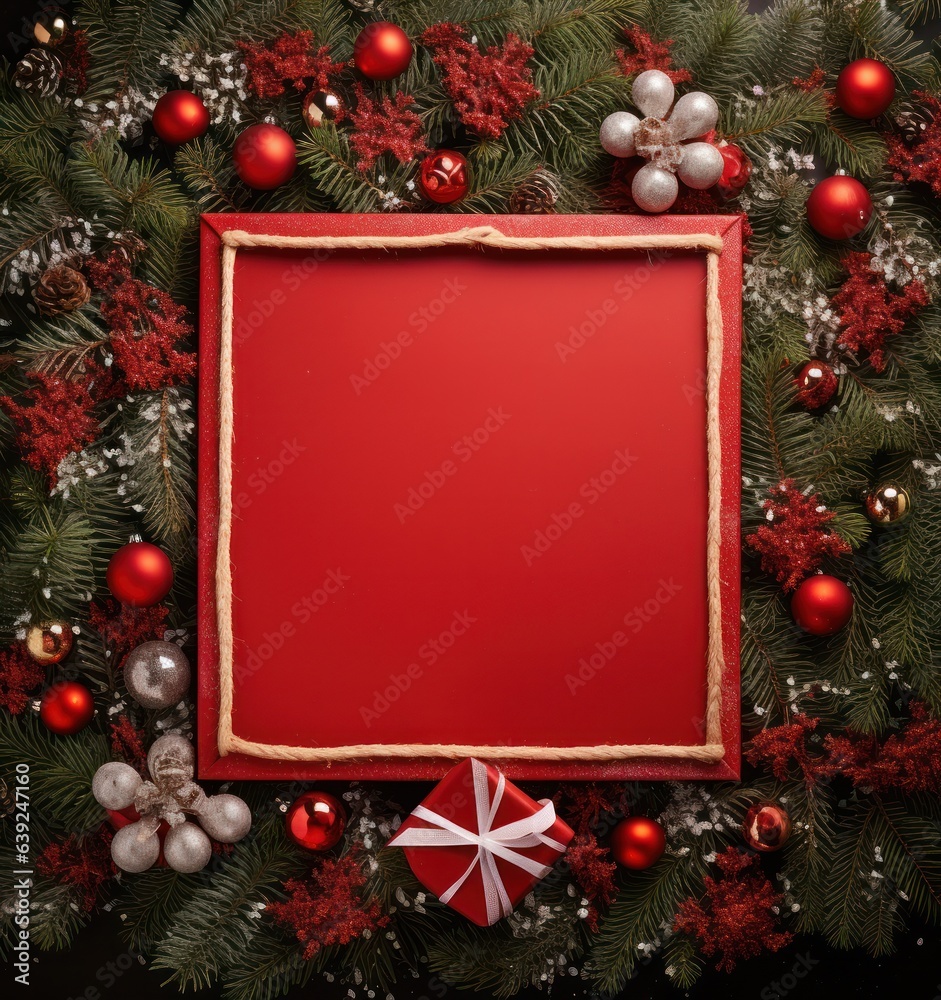 Abstract Christmas frame background