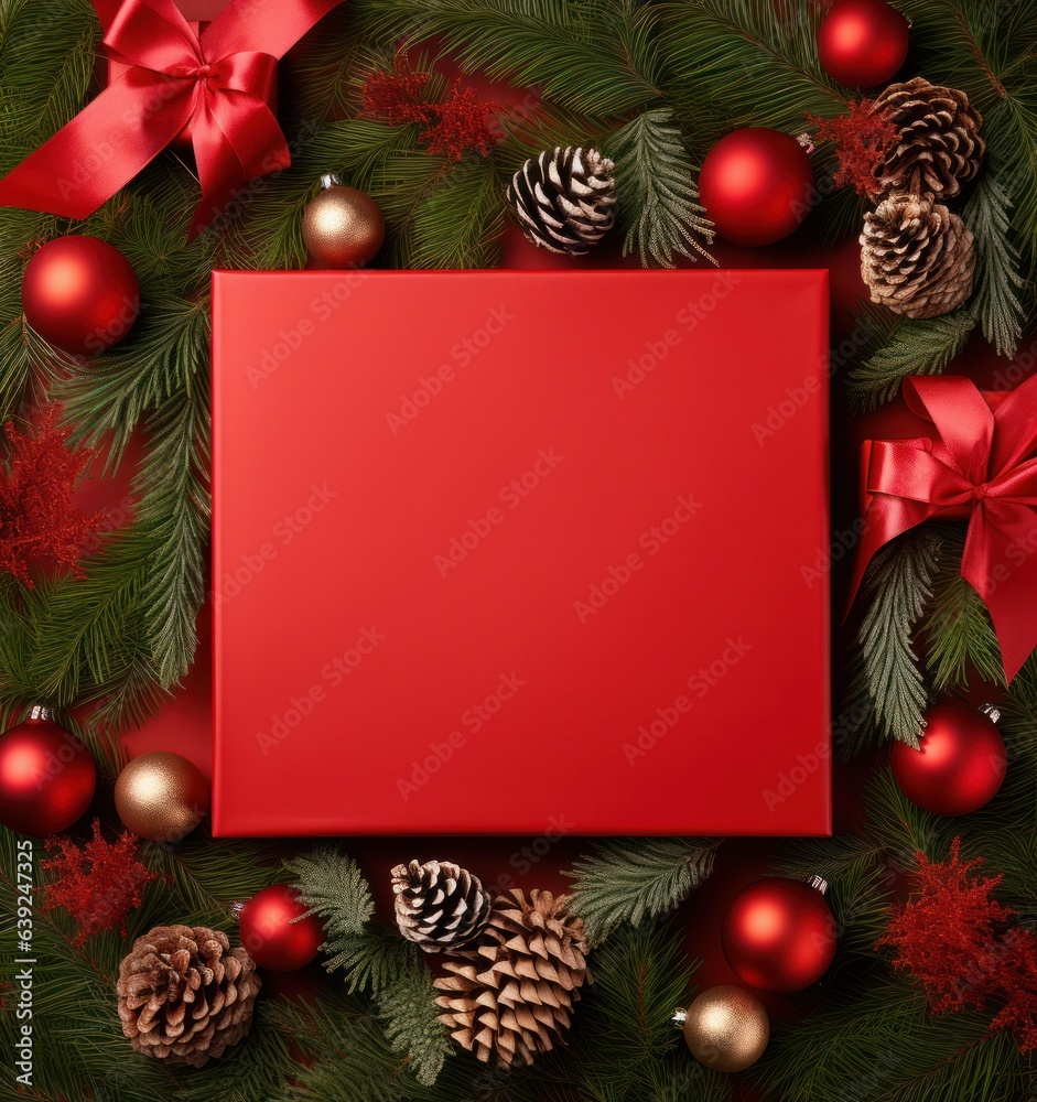 Abstract Christmas frame background