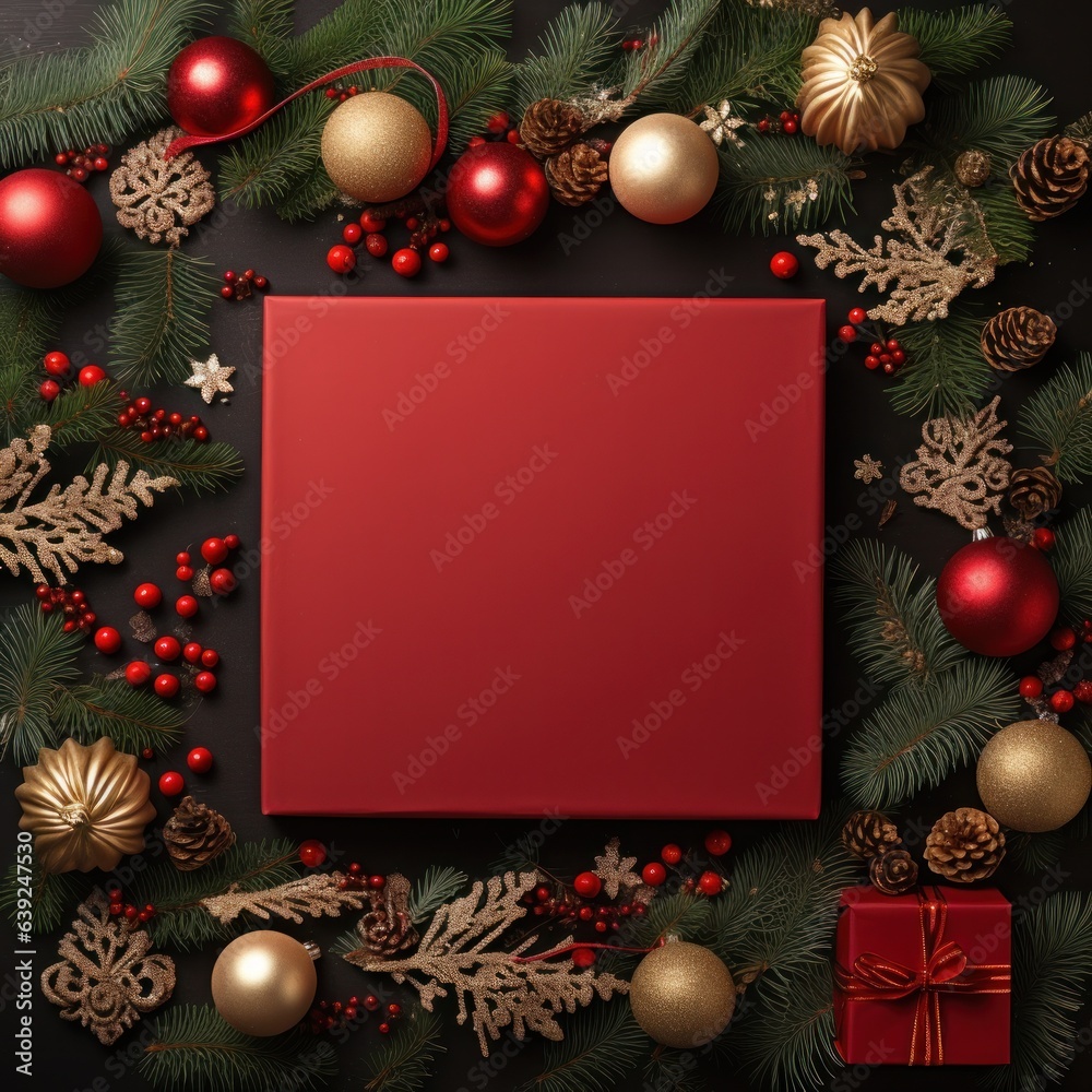 Abstract Christmas frame background