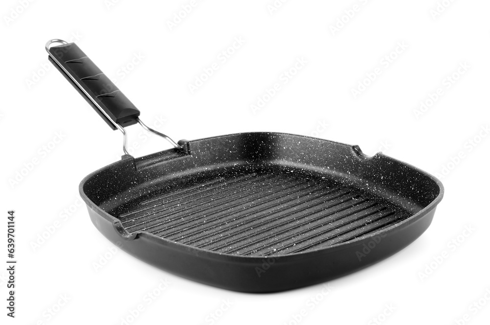 Grill pan isolated on white background