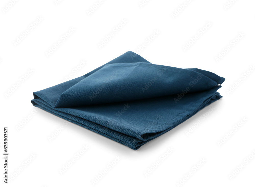 Folded clean napkins on white background