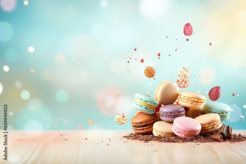 Colorful background with festive sweets.