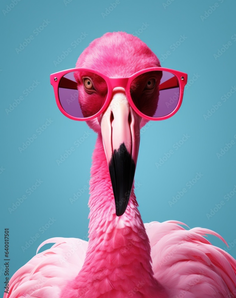 Pink flamingo poster