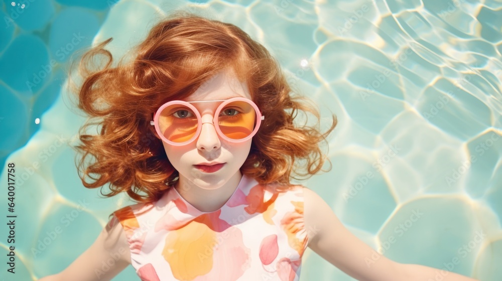 Girl in swimming pool