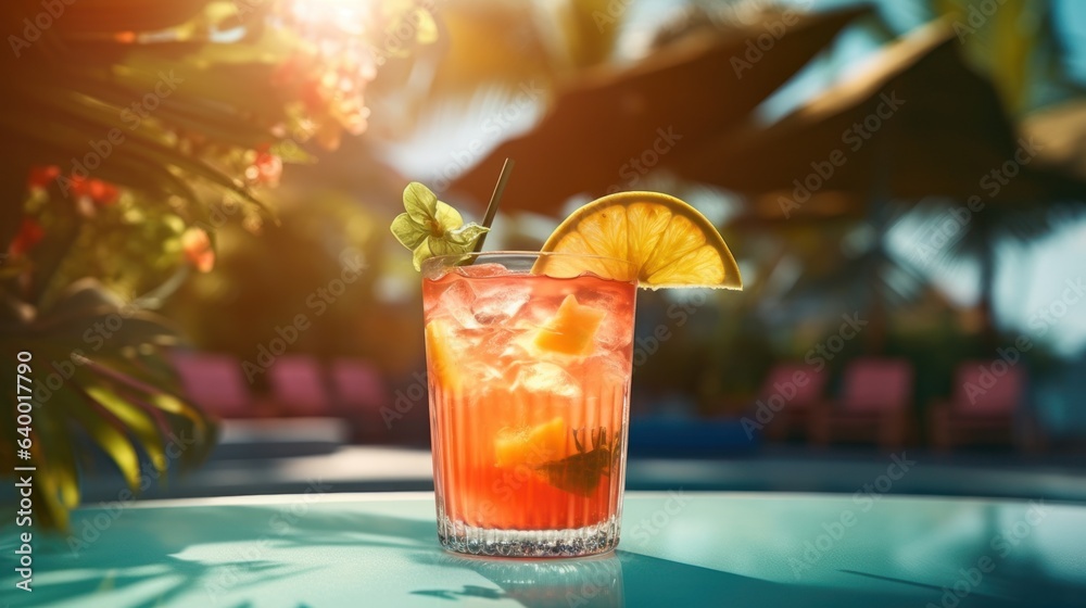 Tropical cocktail background