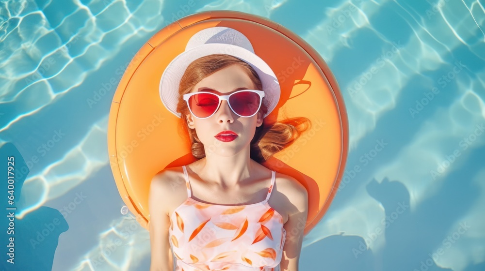 Girl in swimming pool