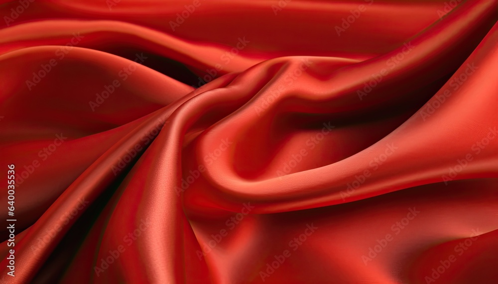 Red satin or silk fabric texture background.