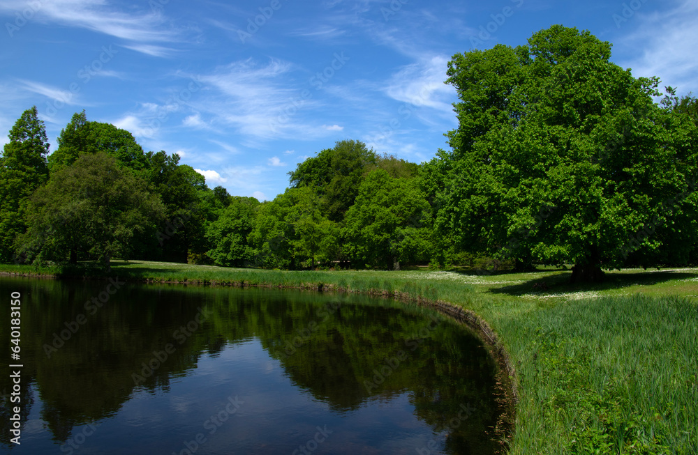 Lake in city park