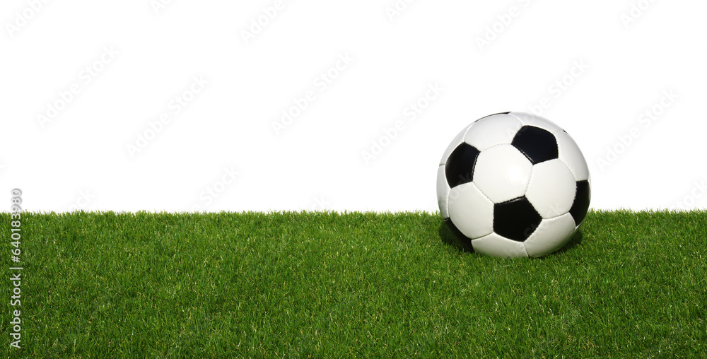 Soccer ball on green grass