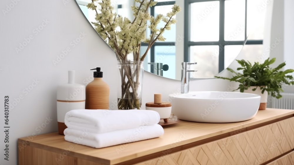 Bathroom and wash basin, Modern bathroom.