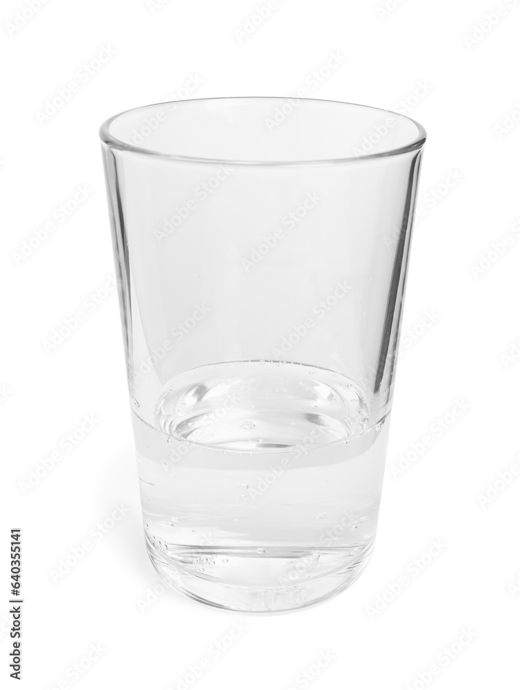 Glass of fresh clean water isolated on white background