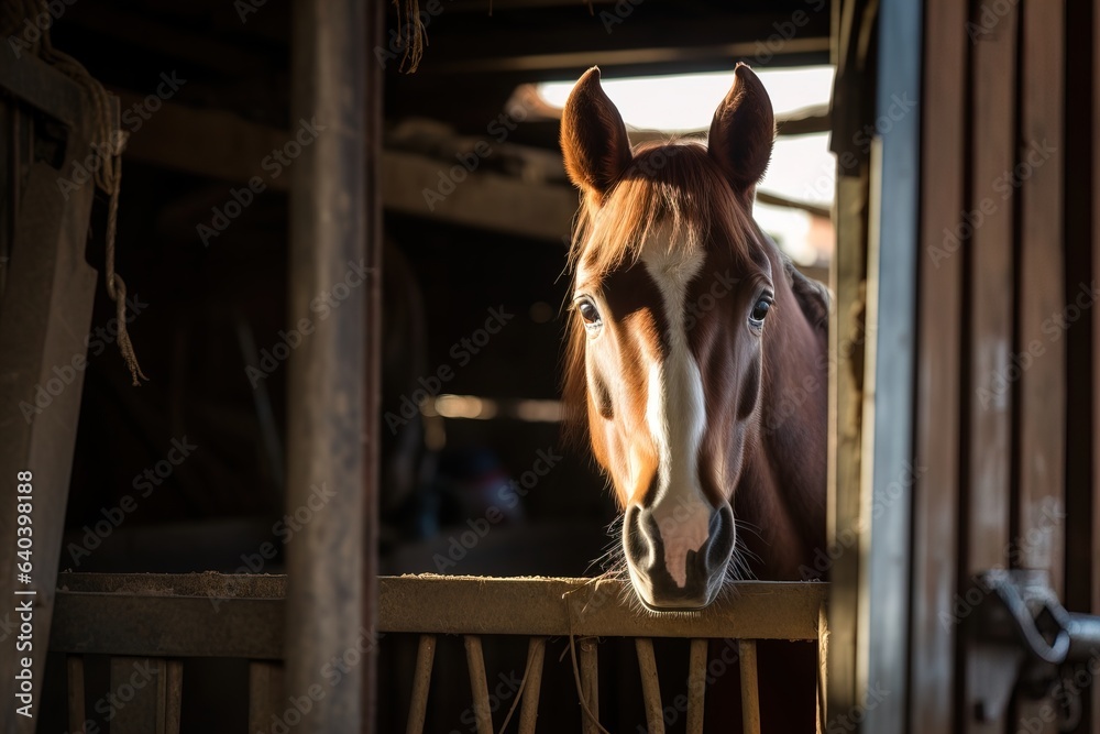 Horse in stable