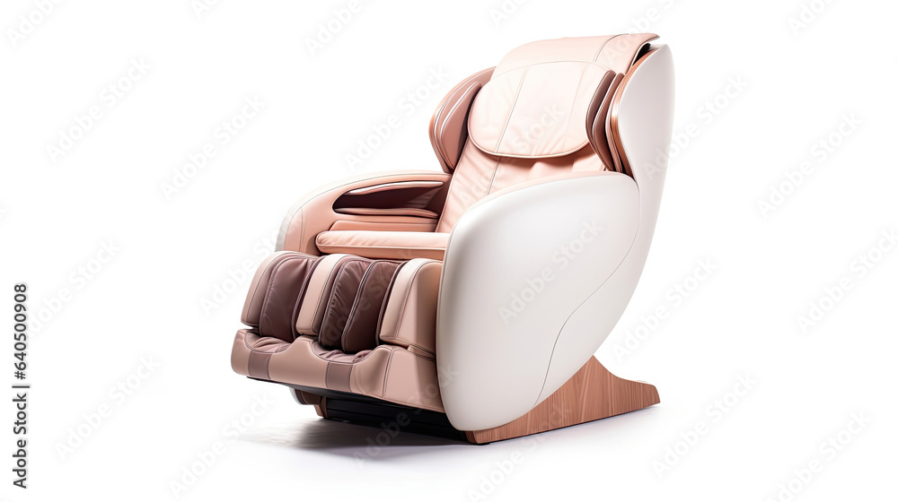 electric massage chair isolated on white background. Generative Ai