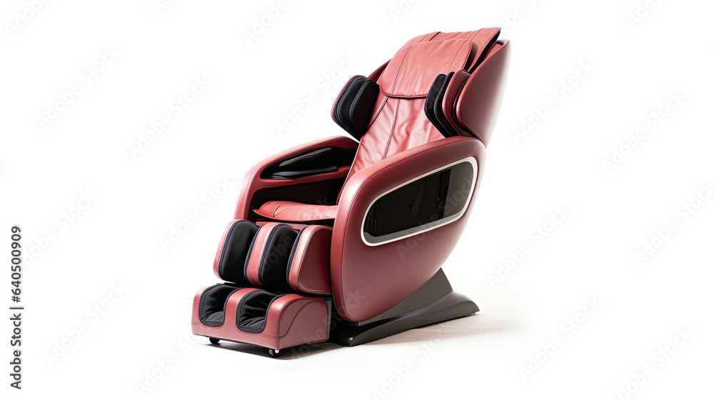 electric massage chair isolated on white background. Generative Ai