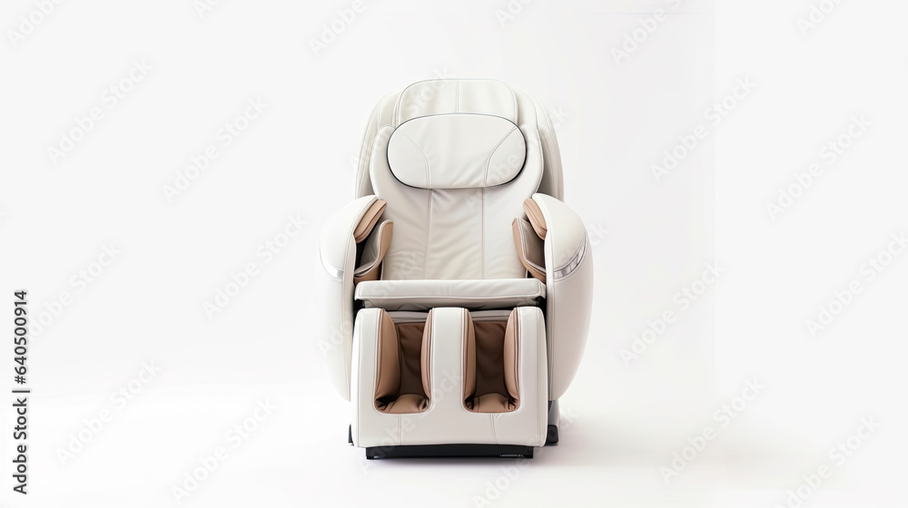 electric massage chair isolated on white background. Generative Ai