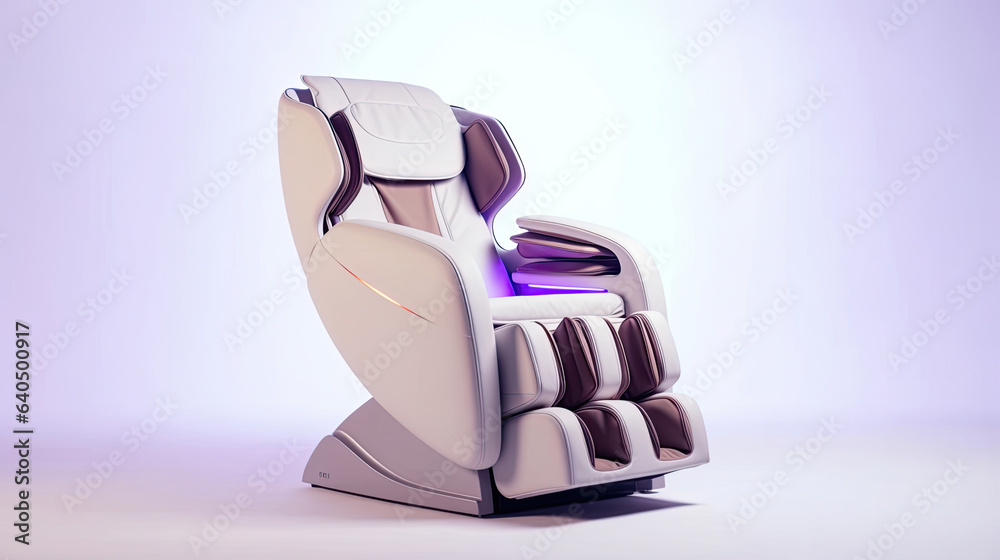 electric massage chair isolated on white background. Generative Ai