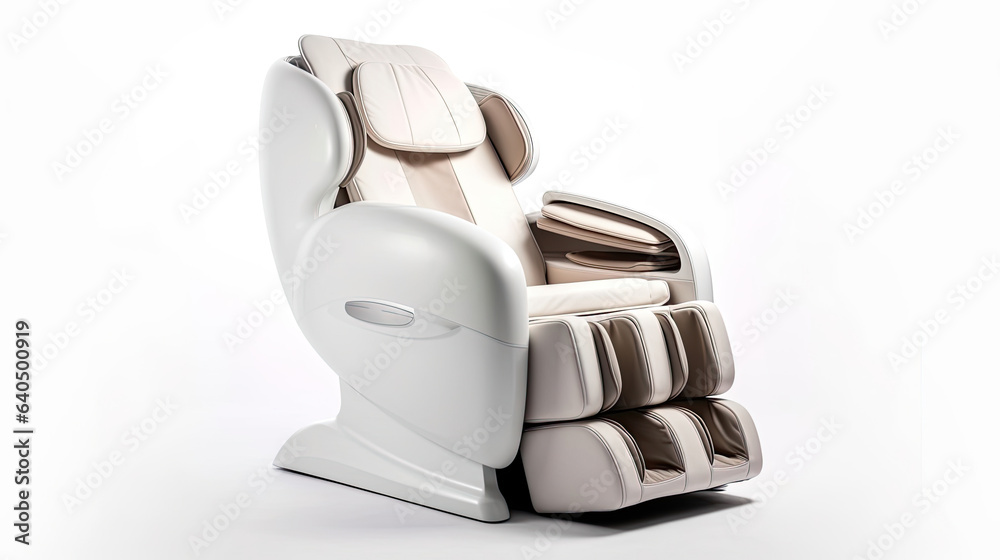 electric massage chair isolated on white background. Generative Ai