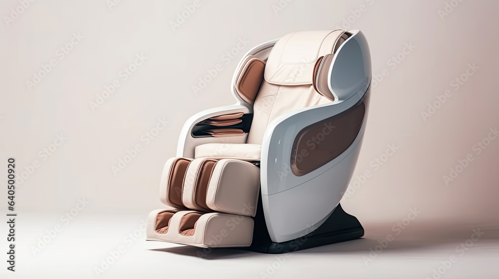 electric massage chair isolated on white background. Generative Ai