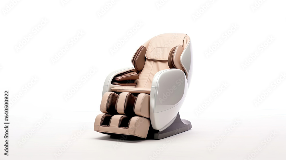 electric massage chair isolated on white background. Generative Ai