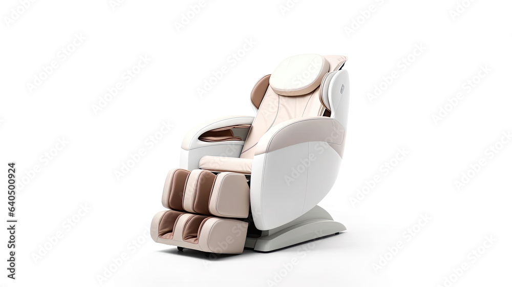 electric massage chair isolated on white background. Generative Ai