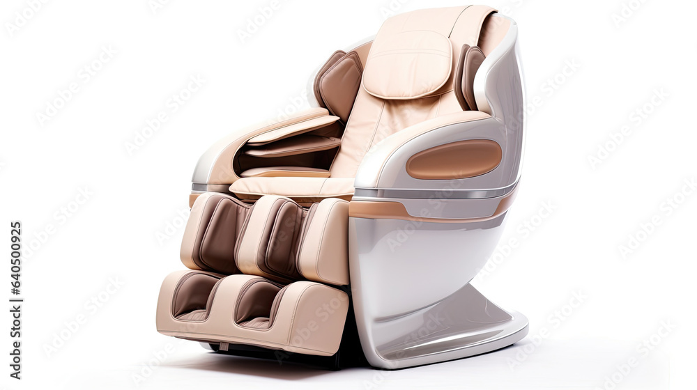 electric massage chair isolated on white background. Generative Ai