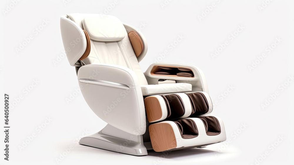 electric massage chair isolated on white background. Generative Ai