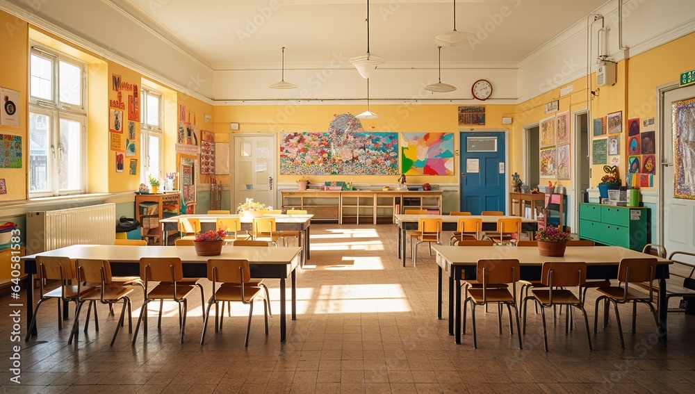 Interior of a primary school