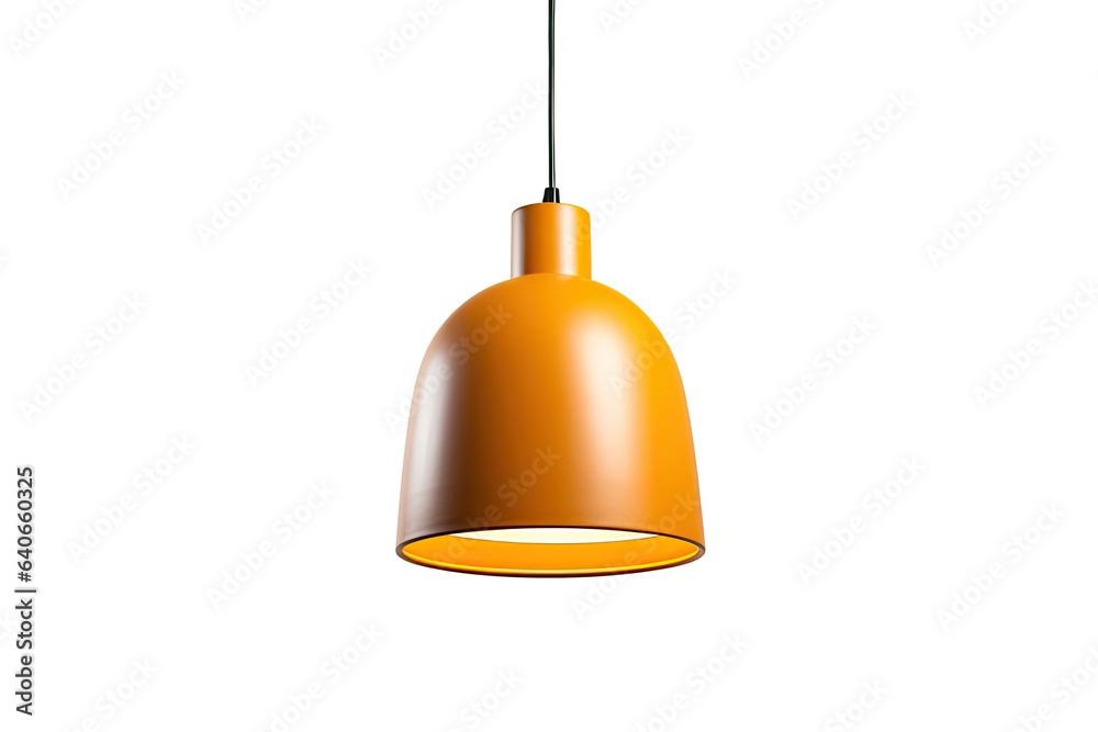 Modern hanging lamp isolated on white background. Idea for interior design. Generative Ai