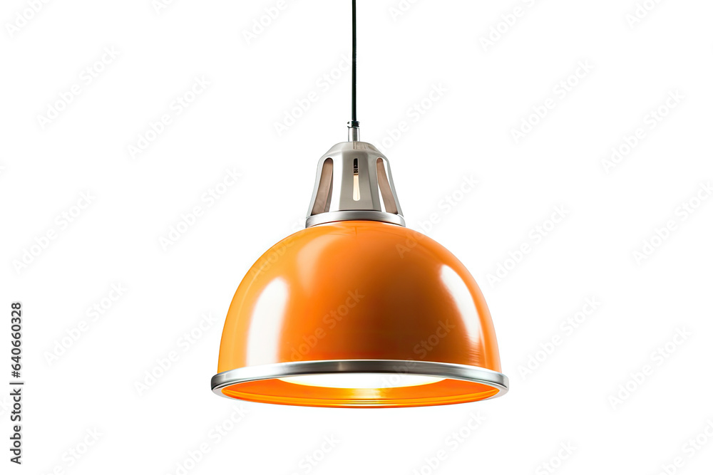 Modern hanging lamp isolated on white background. Idea for interior design. Generative Ai