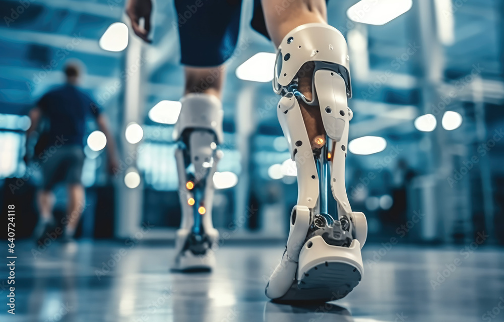 Assistant robotic legs, Modern technology in prosthetic leg for disability people.