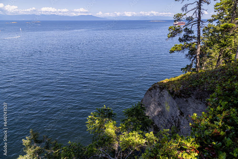 view of the sea from the mountain