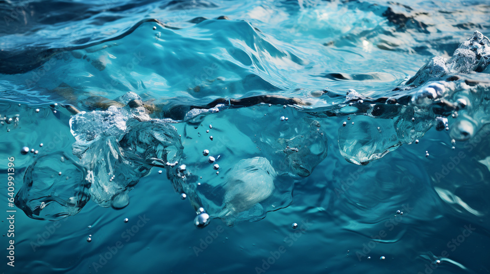 Blue fresh water background