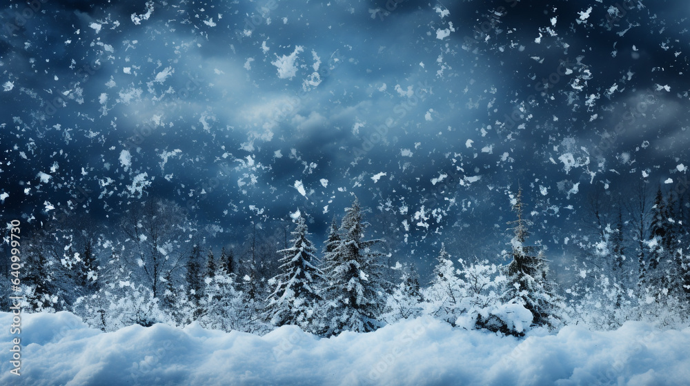 Cold snow background