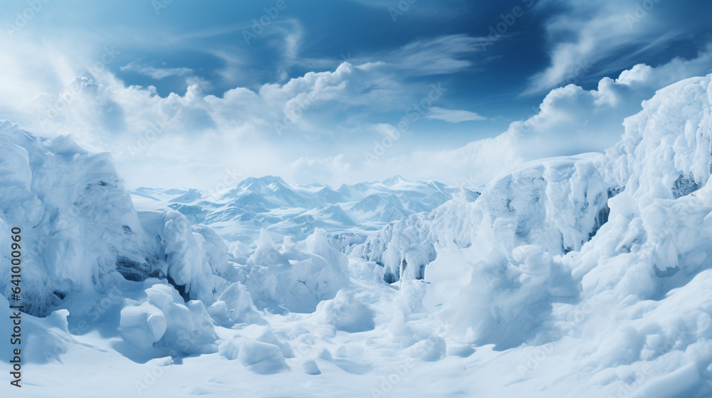 Cold snow background