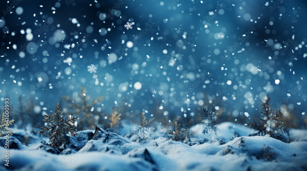 Cold snow background