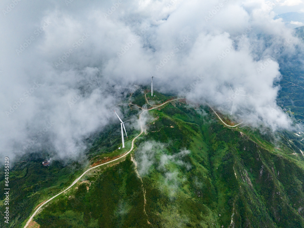 wind power cloud sea sunrise