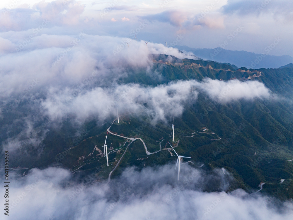 wind power cloud sea sunrise