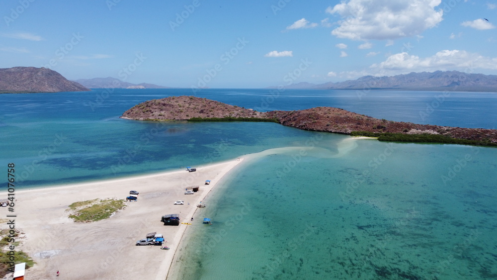 drone photography at el requeson beach in baja california sur mexico