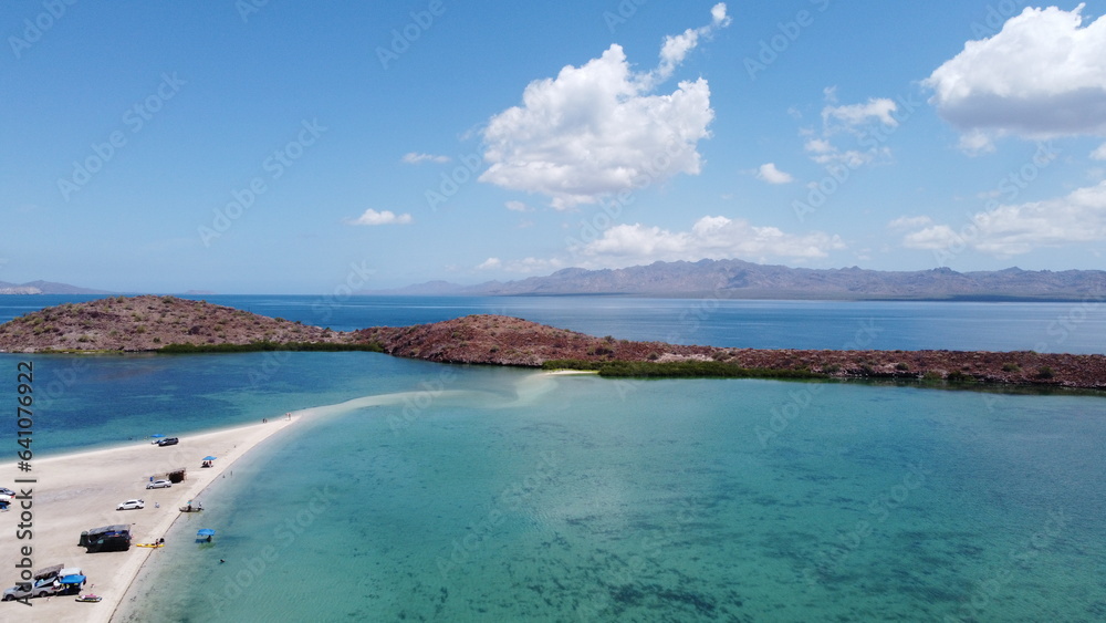 drone photography at el requeson beach in baja california sur mexico