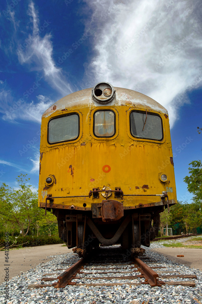 the old train davenport no 516 decommissioned in lumphun thailand