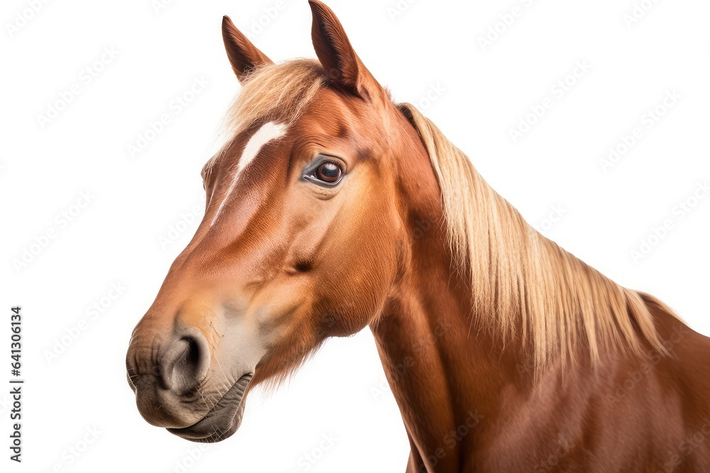 Horse photo realistic illustration - Generative AI.