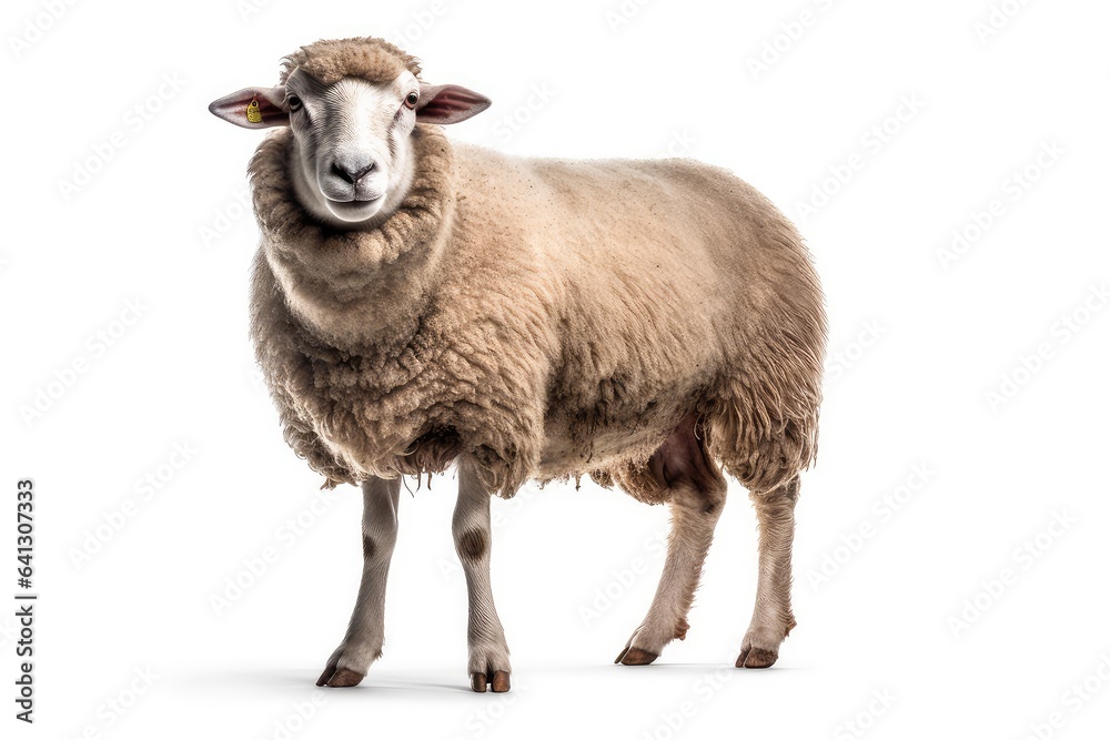 Sheep photo realistic illustration - Generative AI.