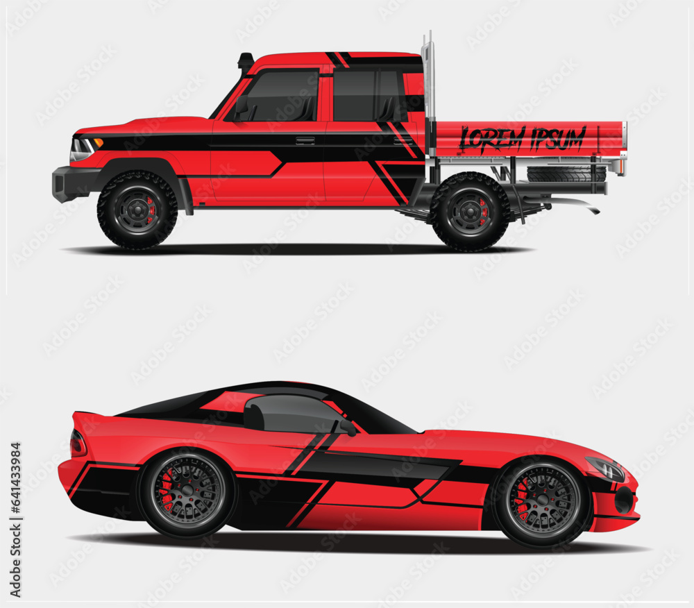 Racing sport car for wrap decal sticker design