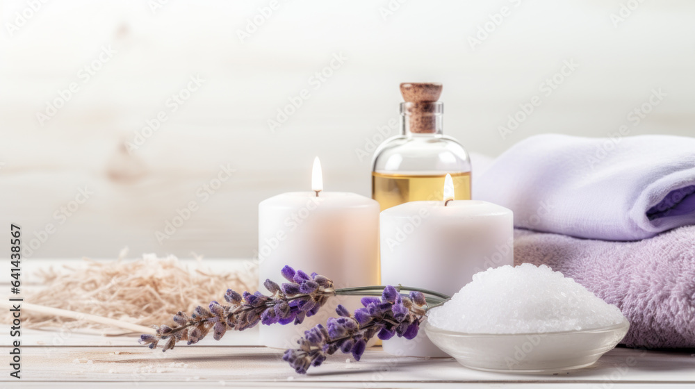 Spa composition with candles