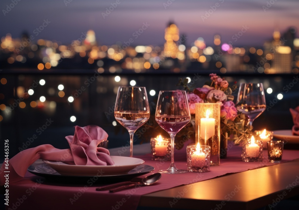 Beautiful Christmas table for holiday dinner